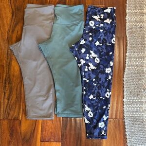 Old Navy High Rise Leggings - Brown, Green, and Blue Floral